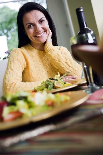 Kombination Wein und Essen Event